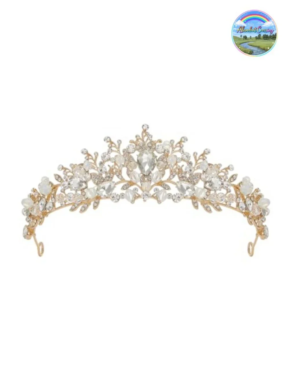 Crystal Metal Tiara for Wedding Bridal Queen Princess Crown Headpiece